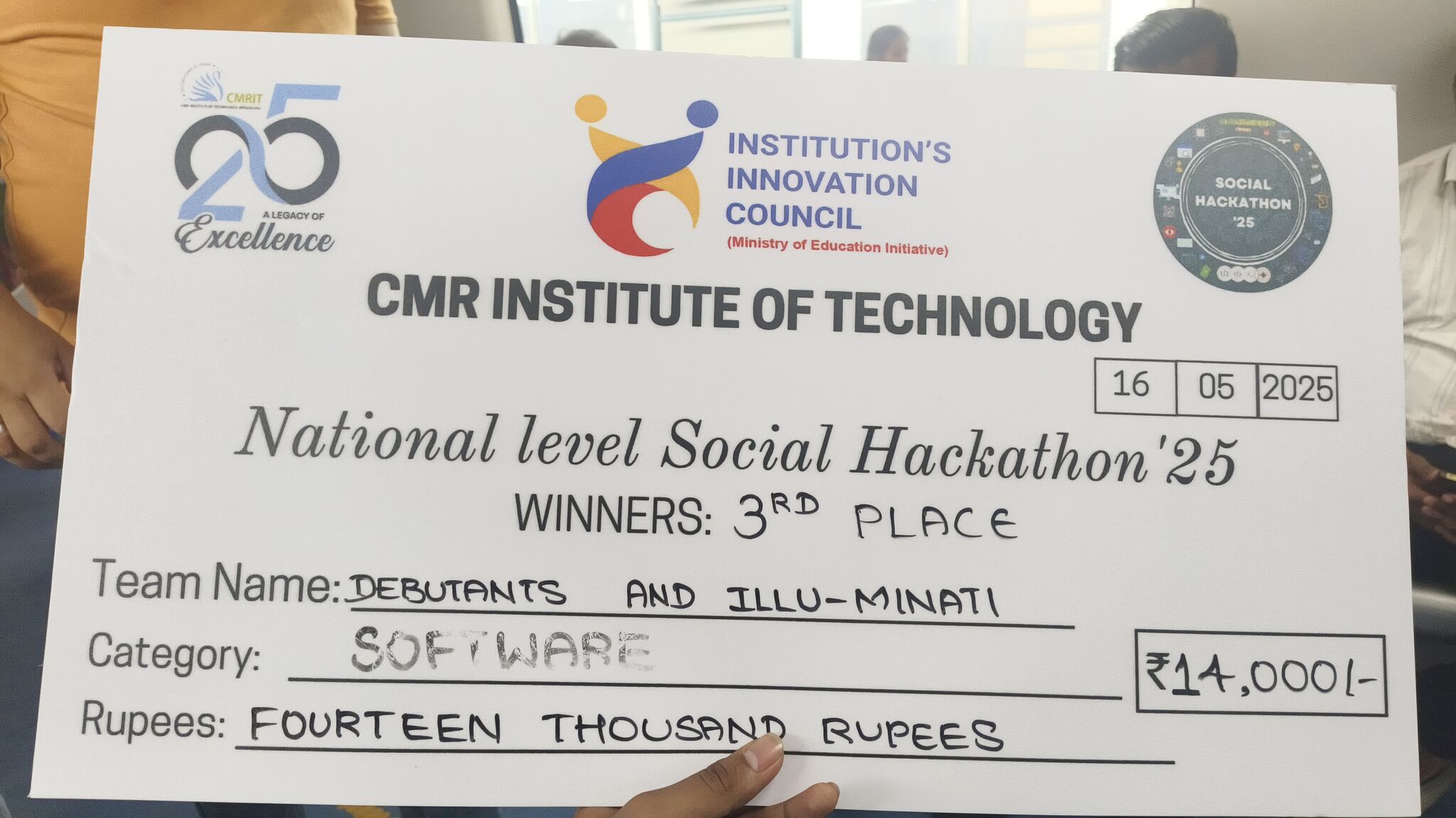 Social Hackathon Certificate